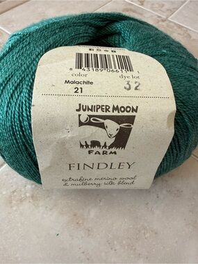 Findley Malachite Wrap - Juniper Moon Farm Merino/Silk Blend